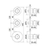 Смеситель скрытого монтажа Paffoni Modular Box белый матовый MDE018BO