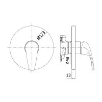 Смеситель скрытого монтажа Paffoni Nettuno хром NDBOX010CR