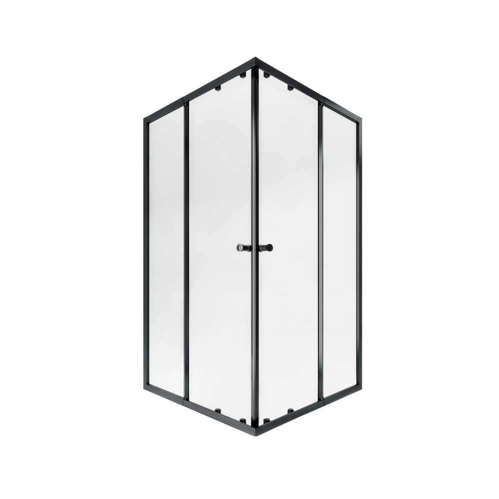 Душова кабіна Qtap Pisces 90x75 (профіль - чорний, скло - прозоре) PISBLA1079SC5