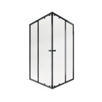 Душова кабіна Qtap Pisces 90x75 (профіль - чорний, скло - прозоре) PISBLA1079SC5