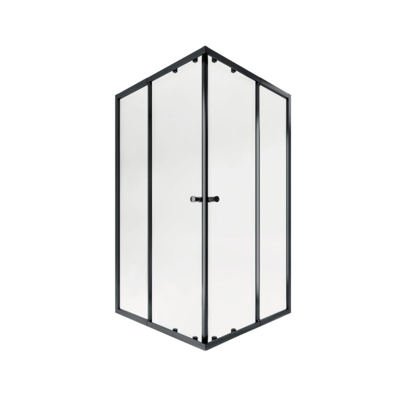 Душова кабіна Qtap Pisces 90x75 (профіль - чорний, скло - прозоре) PISBLA1079SC5