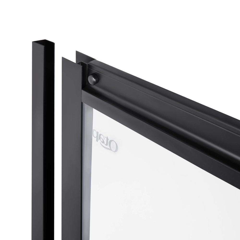 Душова кабіна Qtap Pisces 90x75 (профіль - чорний, скло - прозоре) PISBLA1079SC5