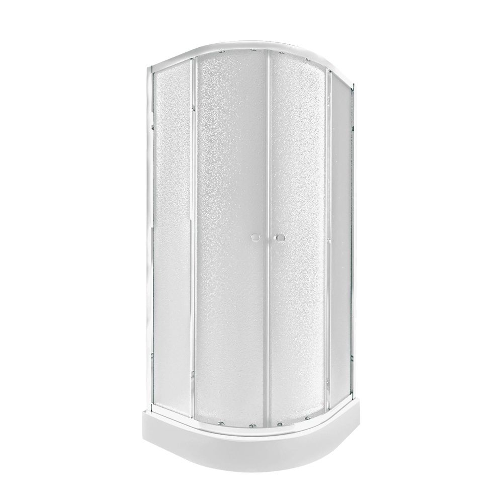 Душова кабіна Qtap Presto 80x80 (профіль - хром, скло - матове) PRECRM1088AP5SET з піддоном