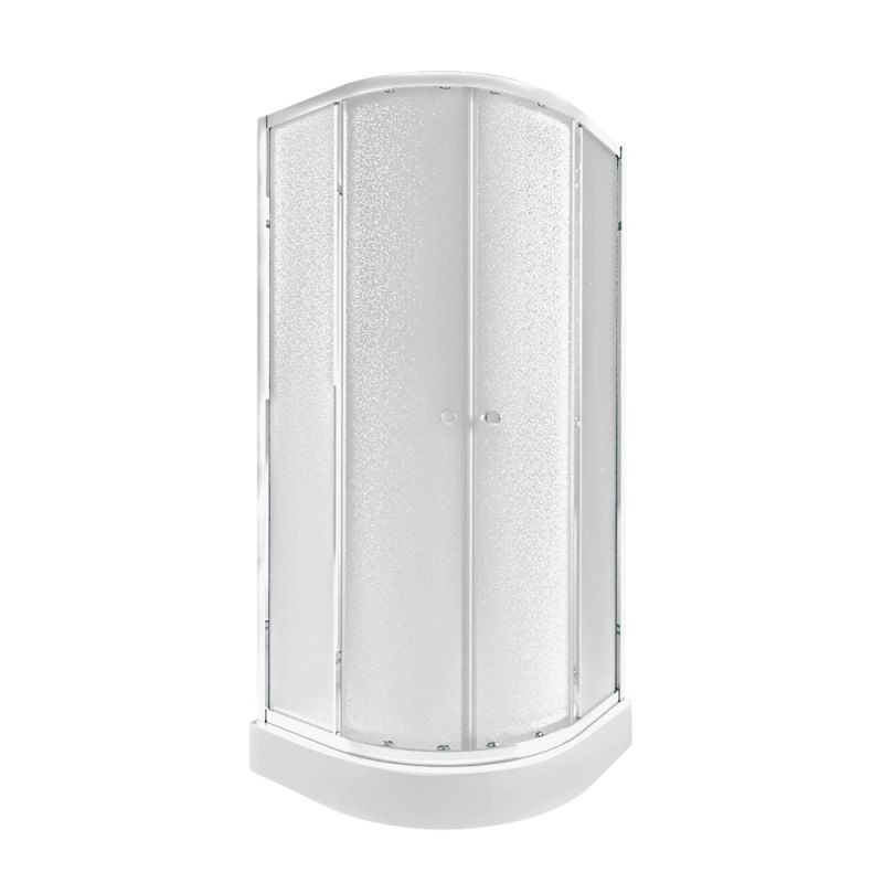 Душова кабіна Qtap Presto 80x80 (профіль - хром, скло - матове) PRECRM1088AP5SET з піддоном