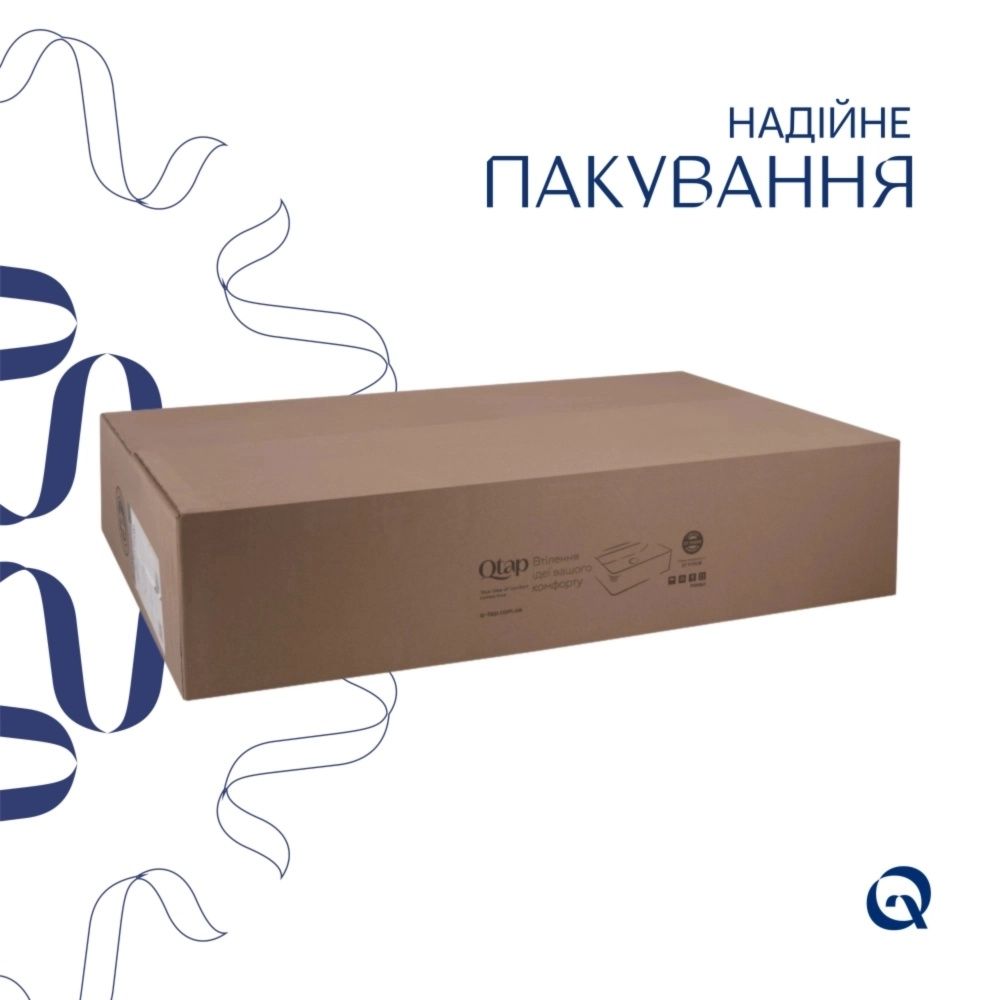Раковина врізна Qtap Albatross 82 см білий глянцевий QT01113080CW148475