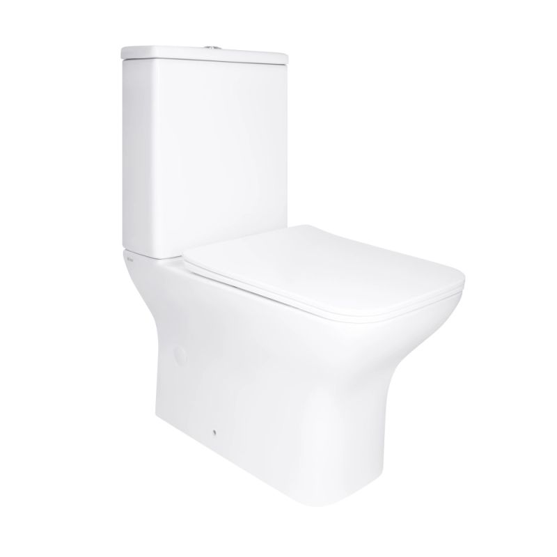 Унітаз підлоговий Qtap Aries білий глянцевий QT03228302W з бачком і сидінням Soft-close