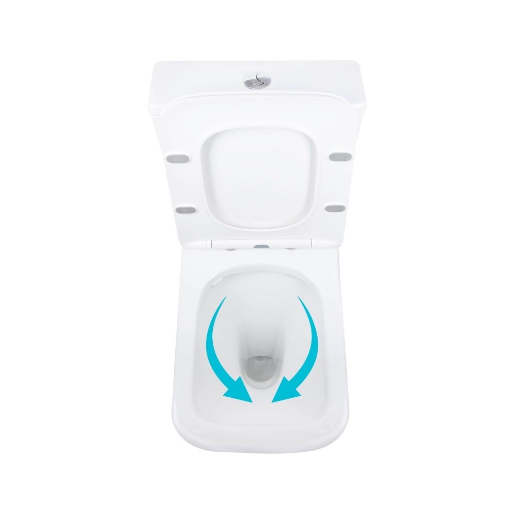 Унітаз підлоговий Qtap Aries білий глянцевий QT03228302W з бачком і сидінням Soft-close