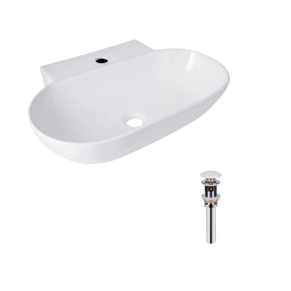 Раковина підвісна Qtap Cardinal 56.5 см білий глянцевий QT0411K177WN47330