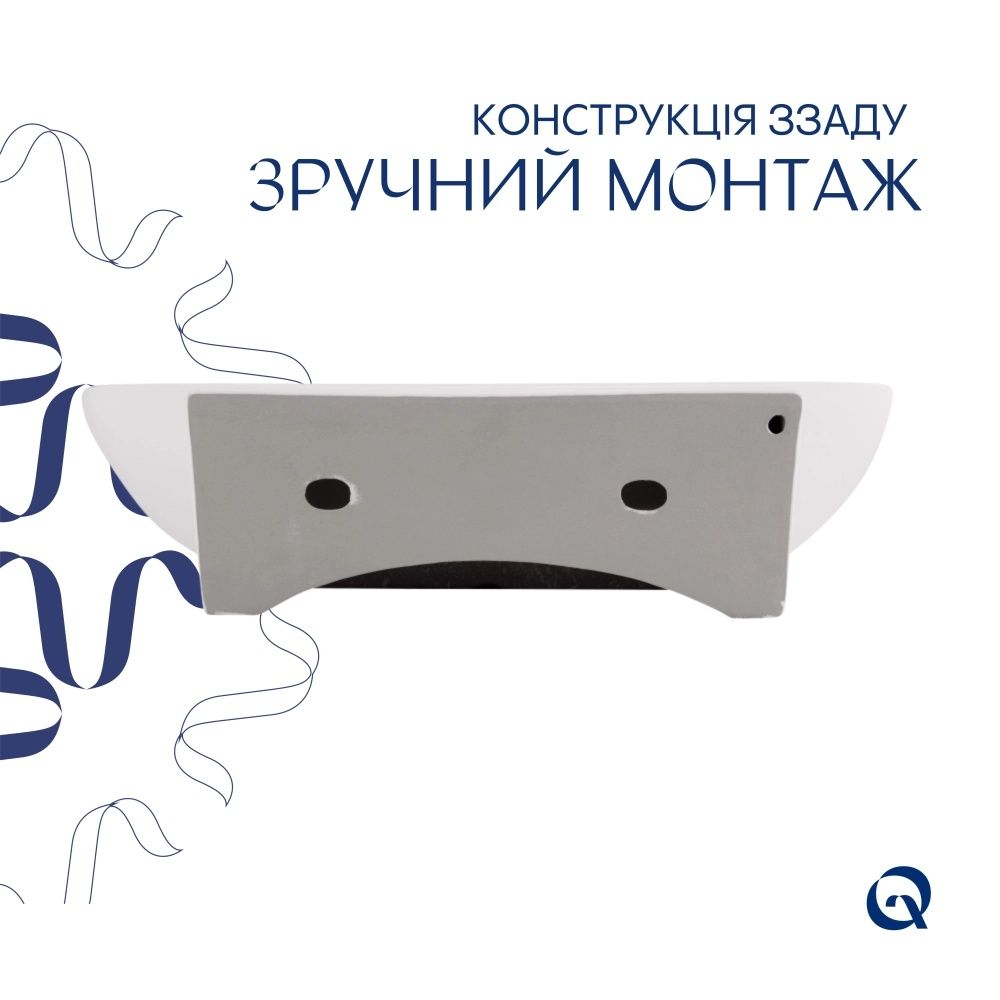 Раковина підвісна Qtap Cardinal 56.5 см білий глянцевий QT0411K177WN47330