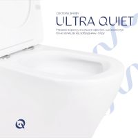 Унітаз підлоговий Qtap Cardinal білий глянцевий QT04222168AUQ3W з бачком і сидінням Soft-close