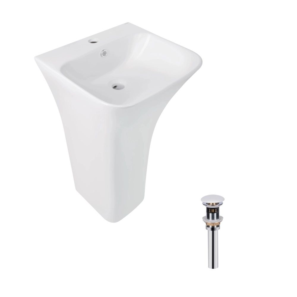 Раковина підлогова Qtap Crow 44.5 см білий глянцевий QT0511G315WN47321