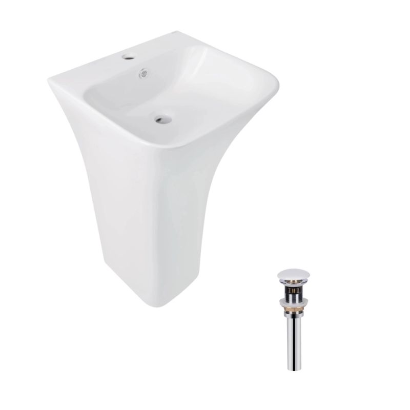 Раковина підлогова Qtap Crow 44.5 см білий глянцевий QT0511G315WN47321