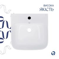 Раковина підлогова Qtap Crow 44.5 см білий глянцевий QT0511G315WN47321