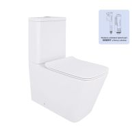 Унітаз підлоговий Qtap Crow білий глянцевий QT05222170W з бачком і сидінням Soft-close