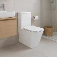 Унітаз підлоговий Qtap Crow білий глянцевий QT05222170W з бачком і сидінням Soft-close