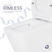Унітаз підлоговий Qtap Crow білий глянцевий QT05222170W з бачком і сидінням Soft-close