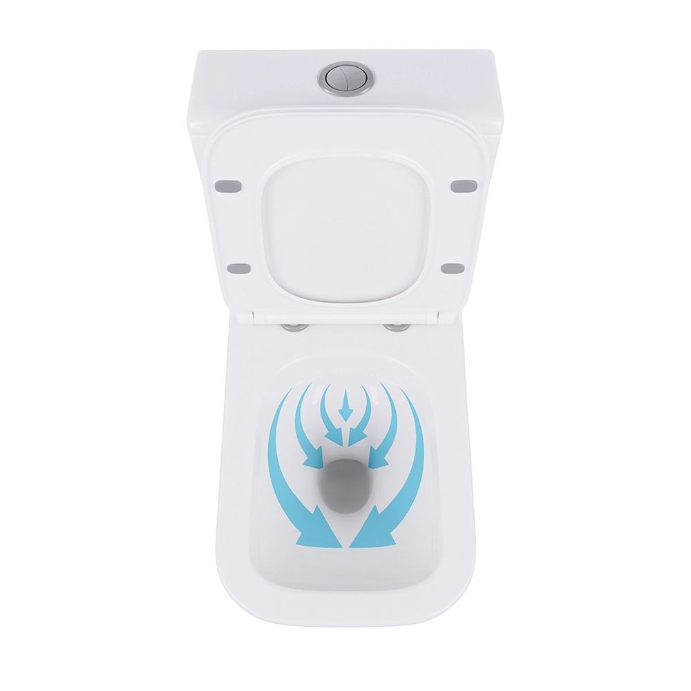 Унітаз підлоговий Qtap Crow білий глянцевий QT05222170W з бачком і сидінням Soft-close