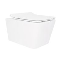 Унитаз подвесной Qtap Crow белый глянцевый QT05335170W с сиденьем Soft-close