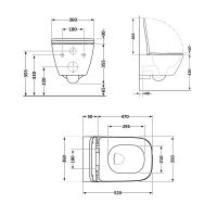 Унитаз подвесной Qtap Crow белый глянцевый QT05335170W с сиденьем Soft-close