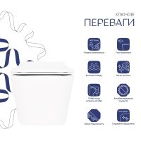 Унитаз подвесной Qtap Crow белый глянцевый QT05335170W с сиденьем Soft-close