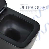 Унітаз підвісний Qtap Crow чорний матовий QT05335171MB з сидінням Soft-close