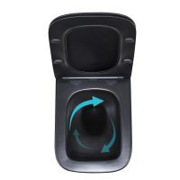 Унітаз підвісний Qtap Crow чорний матовий QT05335171MB з сидінням Soft-close