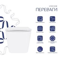 Унітаз підвісний Qtap Crow білий глянцевий QT05335171RW з сидінням Soft-close