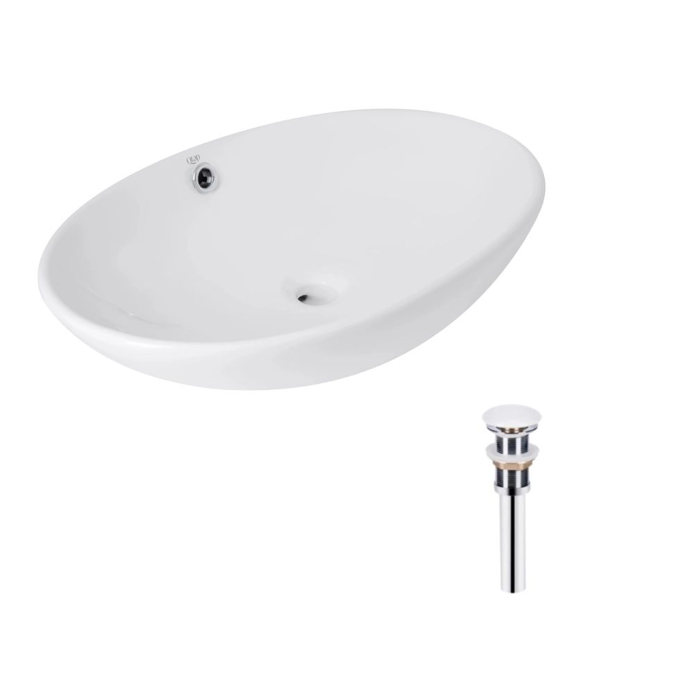 Раковина накладна Qtap Dove 63.5 см білий глянцевий QT06113077WN47309