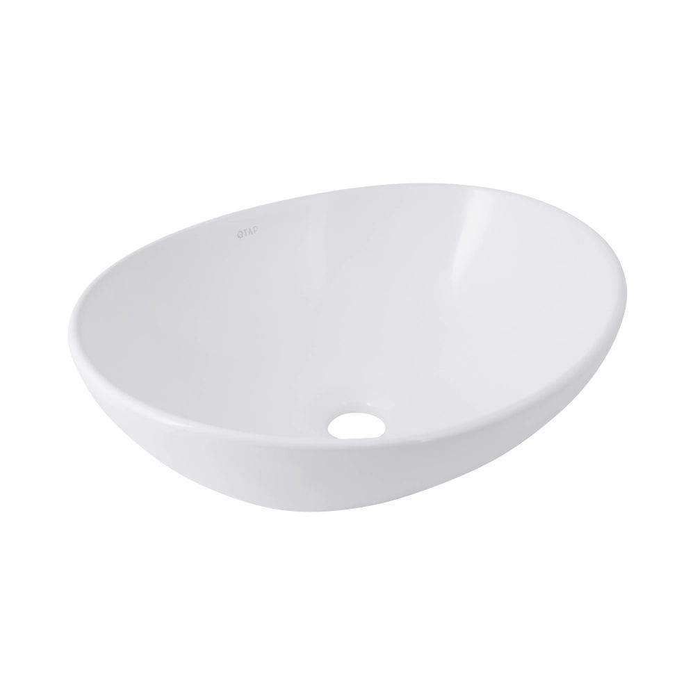 Раковина накладна Qtap Dove 41.5 см білий глянцевий QT06116062AW