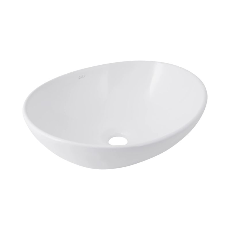 Раковина накладная Qtap Dove 41.5 см белый глянцевый QT06116062AW