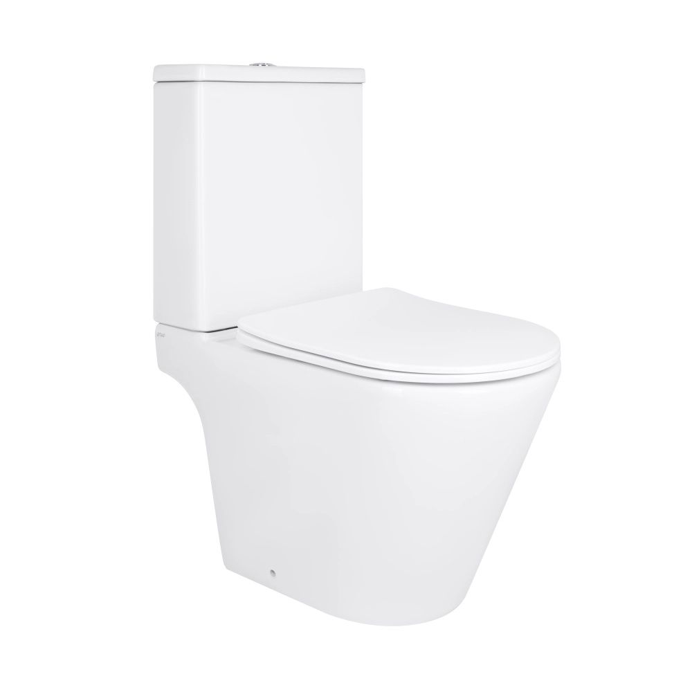 Унітаз підлоговий Qtap Dove білий глянцевий QT06228380BW з бачком і сидінням Soft-close