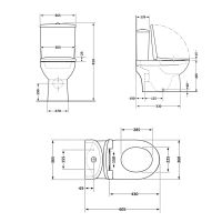 Унітаз підлоговий Qtap Dove білий глянцевий QT06228380BW з бачком і сидінням Soft-close