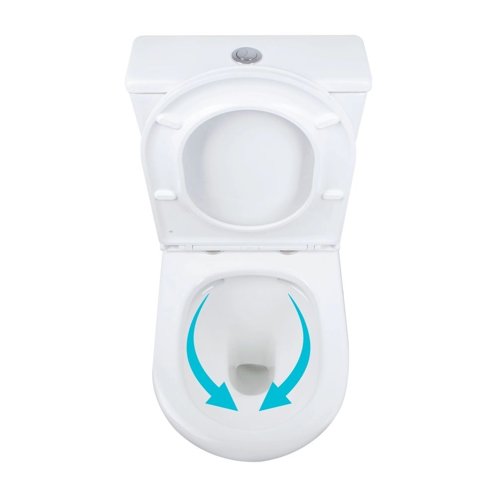 Унітаз підлоговий Qtap Dove білий глянцевий QT06228380BW з бачком і сидінням Soft-close