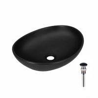 Раковина накладна Qtap Dove 41 см чорний матовий QT063078MBMBN47307