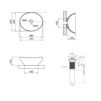 Раковина накладна Qtap Dove 41 см чорний матовий QT063078MBMBN47307
