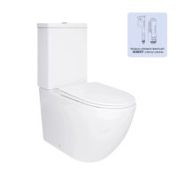 Унітаз підлоговий Qtap Jay білий глянцевий QT07222175TW з бачком і сидінням Soft-close