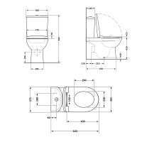 Унітаз підлоговий Qtap Jay білий глянцевий QT07222175TW з бачком і сидінням Soft-close
