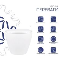 Унітаз підвісний Qtap Jay білий глянцевий QT07335176W з сидінням Soft-close