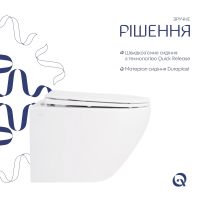 Унітаз підвісний Qtap Jay білий глянцевий QT07335176W з сидінням Soft-close