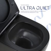 Унітаз підвісний Qtap Jay чорний матовий QT07335177MB з сидінням Soft-close