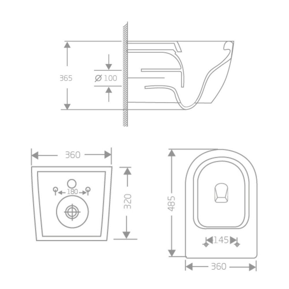 Унітаз підвісний Qtap Jay білий глянцевий QT07335177RW з сидінням Soft-close