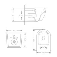Унітаз підвісний Qtap Jay білий глянцевий QT07335177RW з сидінням Soft-close