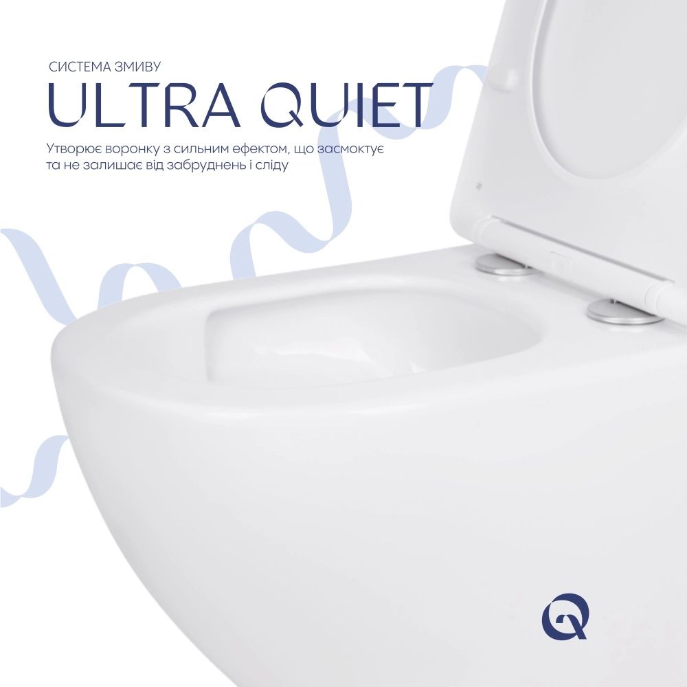 Унітаз підвісний Qtap Jay білий глянцевий QT07335177W з сидінням Soft-close