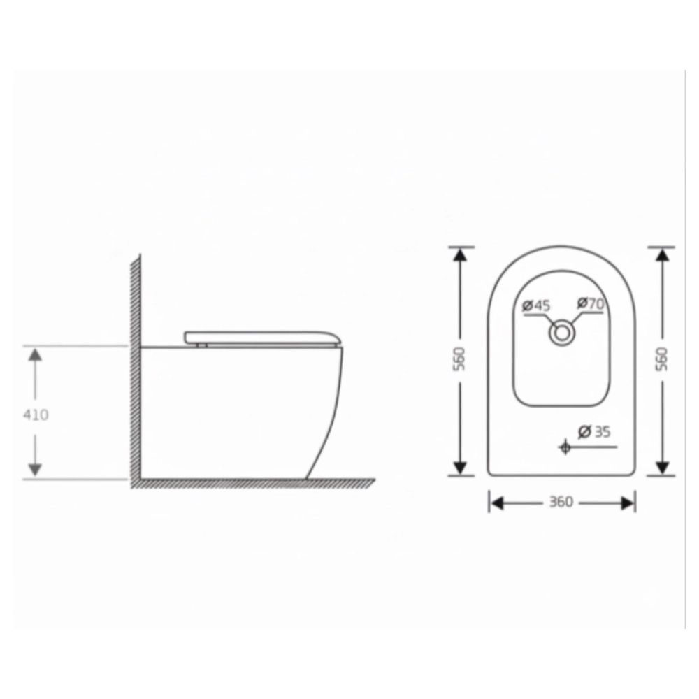 Біде підлогове Qtap Jay білий глянцевий QT07443375W