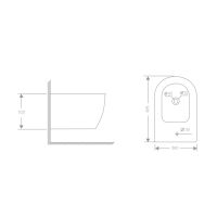 Біде підвісне Qtap Jay білий глянцевий QT07555377W