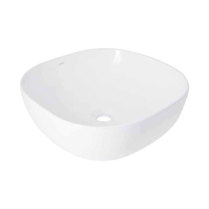 Раковина накладная Qtap Kolibri 40 см белый глянцевый QT10116303В