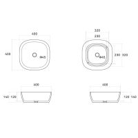 Раковина накладна Qtap Kolibri 40 см білий глянцевий QT10116303W