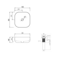 Раковина накладна Qtap Kolibri 42.5 см білий глянцевий QT1011K396WN48468