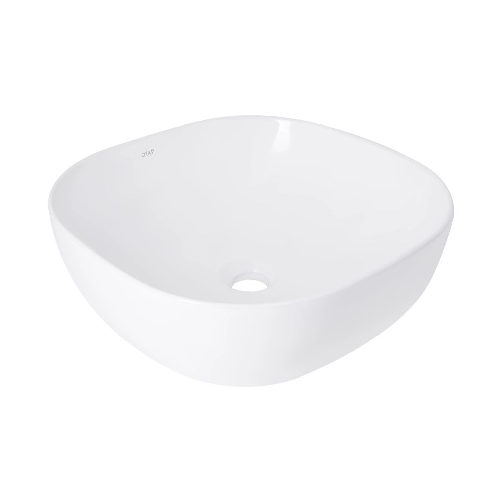 Раковина накладна Qtap Kolibri 42.5 см білий глянцевий QT1011K396WN