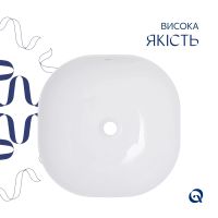 Раковина накладна Qtap Kolibri 42.5 см білий глянцевий QT1011K396WN